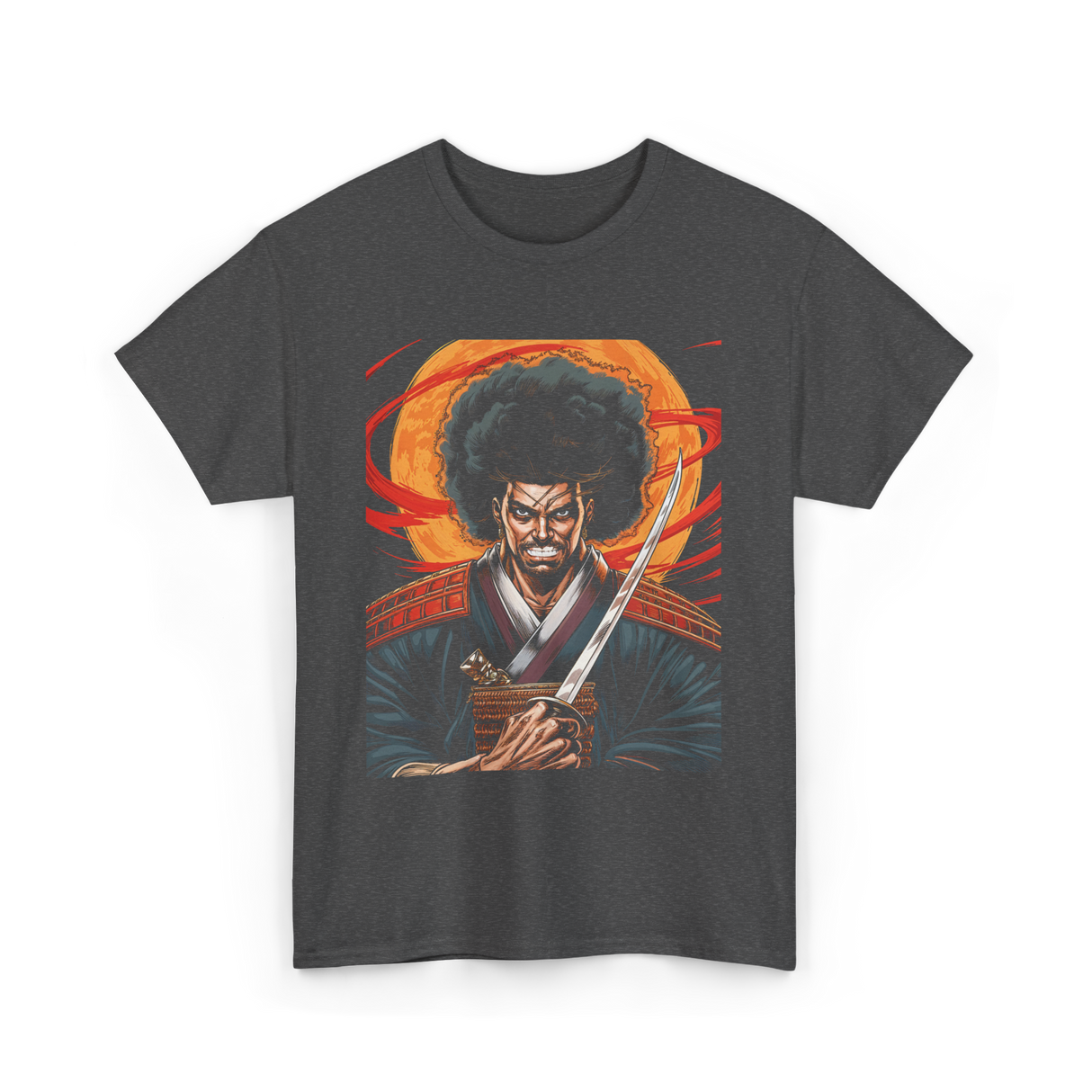 Afro Samurai Warrior Samurai T-Shirt - Dark Heather