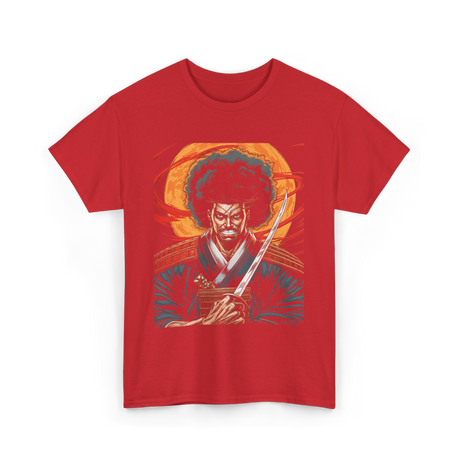 Afro Samurai Warrior Samurai T-Shirt - Red