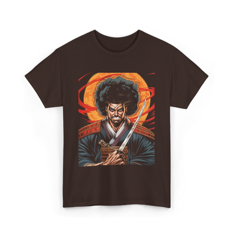 Afro Samurai Warrior Samurai T-Shirt - Dark Chocolate