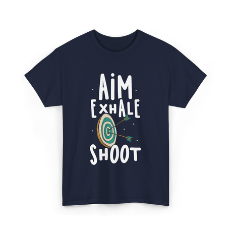 Aim Exhale Shoot Archery T-Shirt - Navy