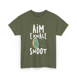 Aim Exhale Shoot Archery T-Shirt - Military Green