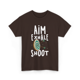 Aim Exhale Shoot Archery T-Shirt - Dark Chocolate
