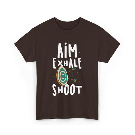 Aim Exhale Shoot Archery T-Shirt - Dark Chocolate