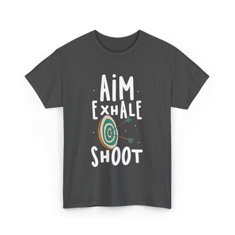 Aim Exhale Shoot Archery T-Shirt - Dark Heather