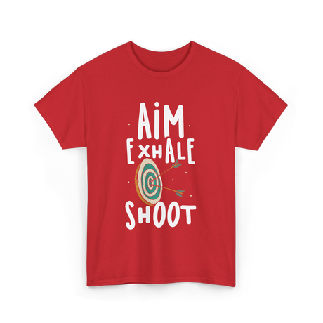 Aim Exhale Shoot Archery T-Shirt - Red