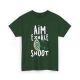 Aim Exhale Shoot Archery T-Shirt - Forest Green