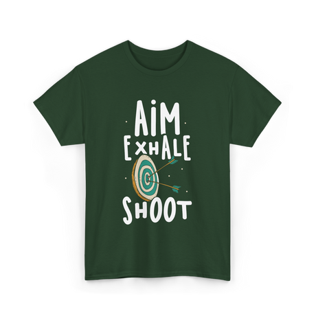 Aim Exhale Shoot Archery T-Shirt - Forest Green