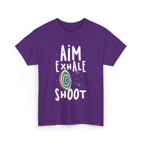 Aim Exhale Shoot Archery T-Shirt - Purple