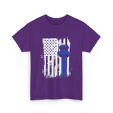 Air Traffic Control US Flag ATC T-Shirt - Purple