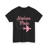 Airplane Mode Traveling Vacation T-Shirt - Black