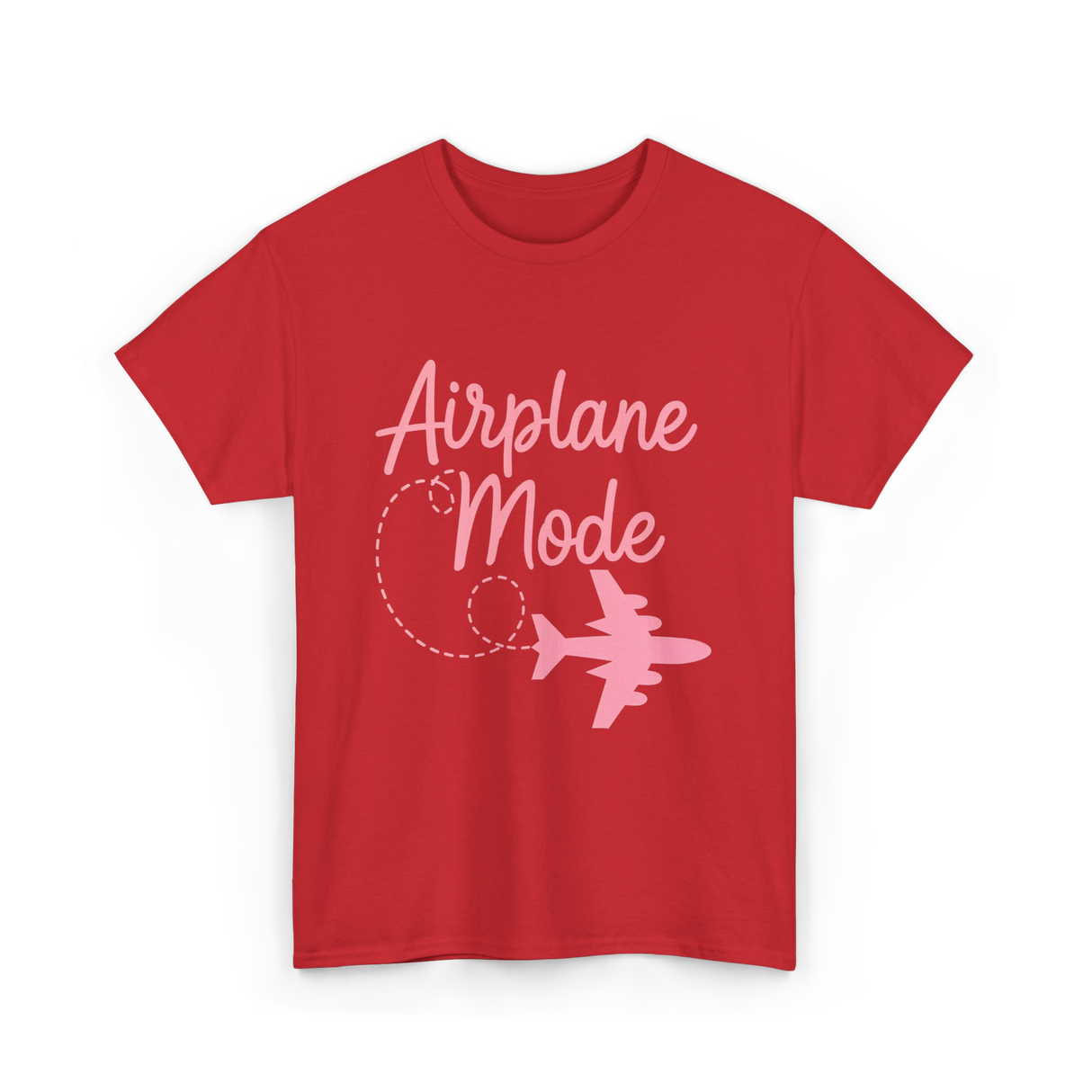 Airplane Mode Traveling Vacation T-Shirt - Red