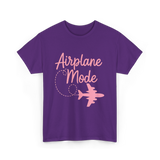 Airplane Mode Traveling Vacation T-Shirt - Purple