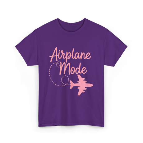 Airplane Mode Traveling Vacation T-Shirt - Purple