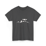 Airplane Over Mountains Pilot T-Shirt - Dark Heather