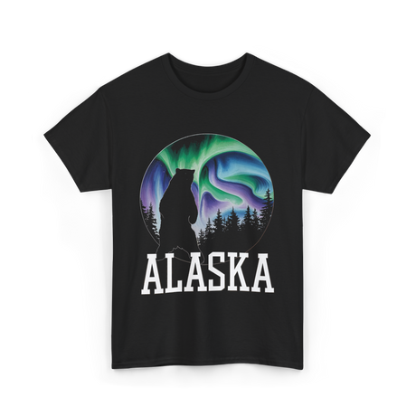 Alaska Aurora Bear Nature T-Shirt - Black