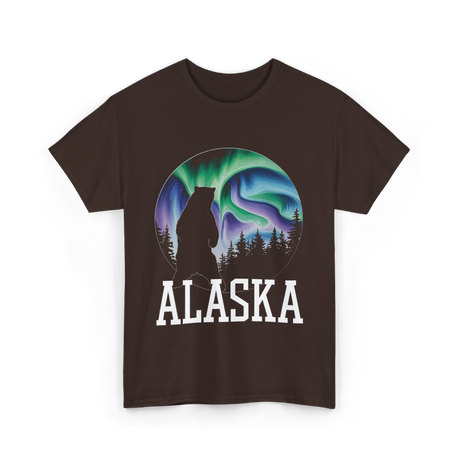 Alaska Aurora Bear Nature T-Shirt - Dark Chocolate