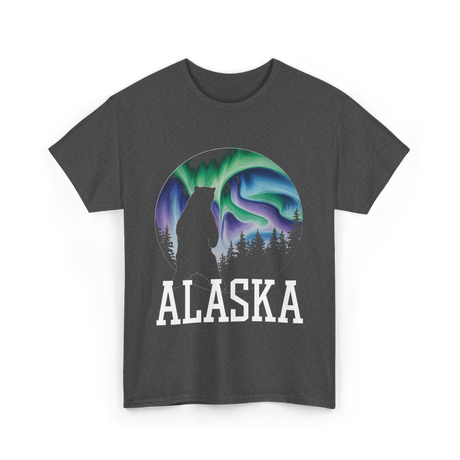 Alaska Aurora Bear Nature T-Shirt - Dark Heather