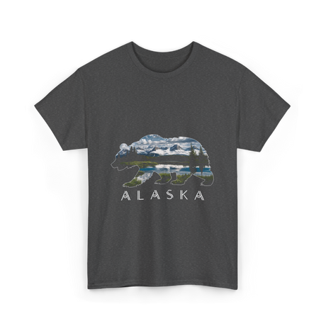 Alaska Bear Nature Landscape T-Shirt - Dark Heather