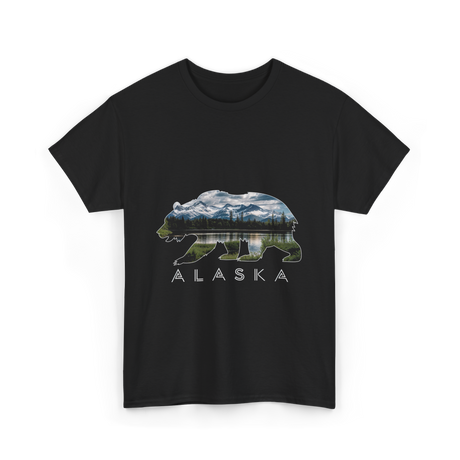 Alaska Bear Scenic Nature T-Shirt - Black