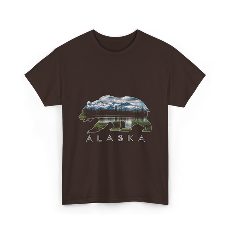 Alaska Bear Scenic Nature T-Shirt - Dark Chocolate