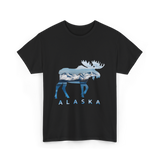 Alaska Moose Landscape Alaska T-Shirt - Black