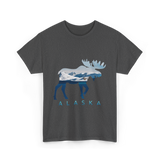 Alaska Moose Wildlife Nature T-Shirt - Dark Heather