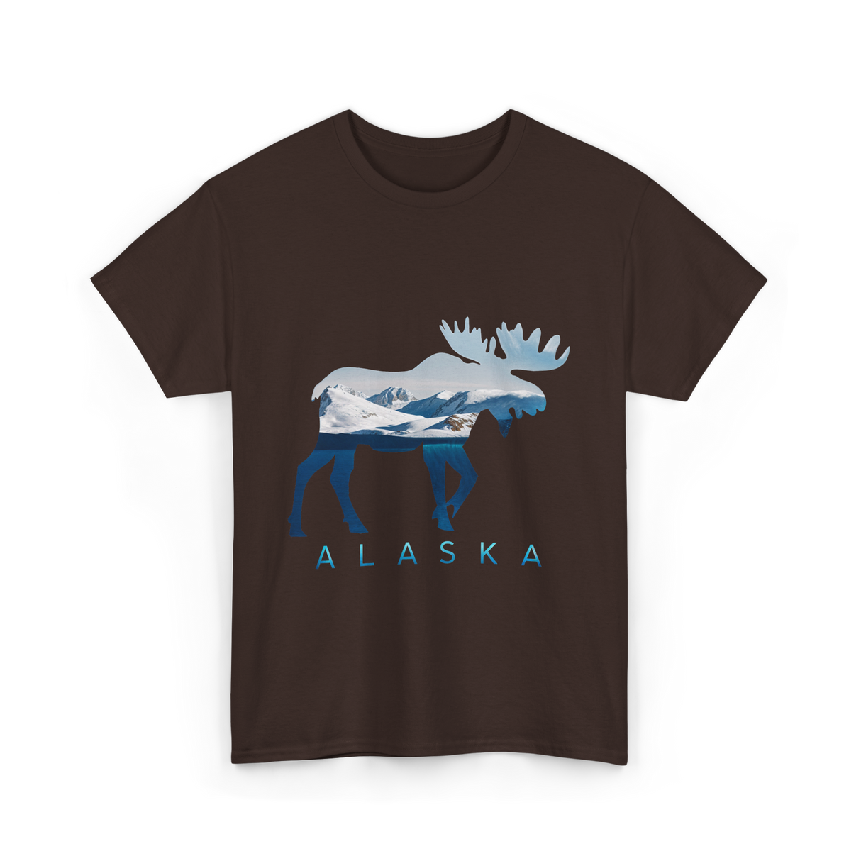 Alaska Moose Wildlife Nature T-Shirt - Dark Chocolate