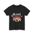 Alaska Mountains Moose Nature T-Shirt - Black