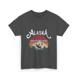 Alaska Mountains Moose Nature T-Shirt - Dark Heather