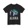 Alaska Northern Lights Bear T-Shirt - Black