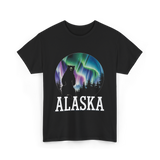 Alaska Northern Lights Bear T-Shirt - Black