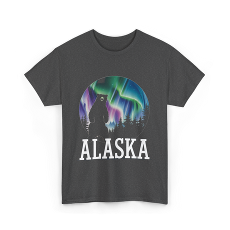 Alaska Northern Lights Bear T-Shirt - Dark Heather