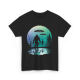 Alien Bigfoot Moon Mysteries T-Shirt - Black