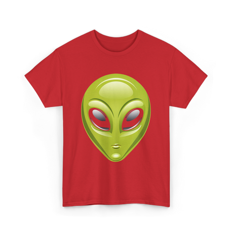 Alien Head Colorful Alien T-Shirt - Red