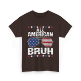 All American Bruh Patriotic T-Shirt - Dark Chocolate