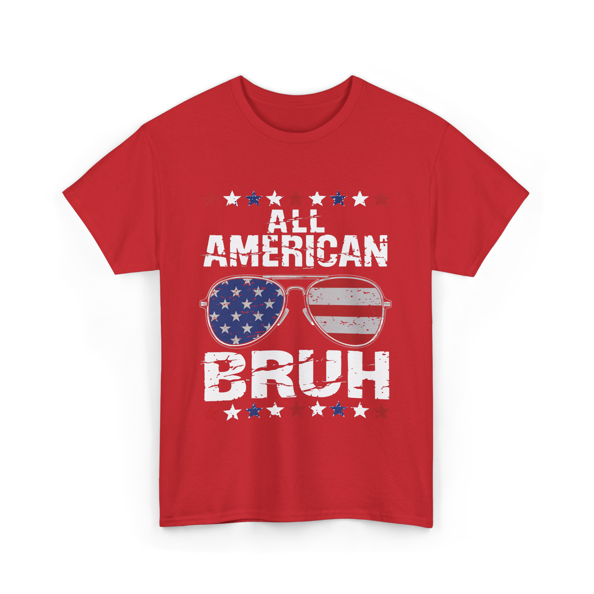 All American Bruh Patriotic T-Shirt - Red