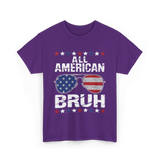 All American Bruh Patriotic T-Shirt - Purple