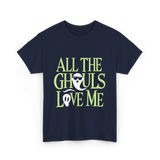 All the Ghouls Ghosts Halloween T-Shirt - Navy