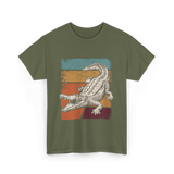 Alligator Retro Animal Lover T-Shirt - Military Green