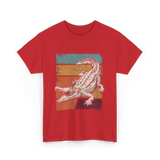 Alligator Retro Animal Lover T-Shirt - Red