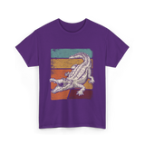 Alligator Retro Animal Lover T-Shirt - Purple