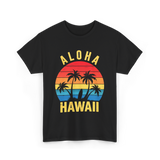 Aloha Hawaii Palm Beach T-Shirt - Black