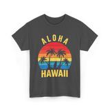 Aloha Hawaii Palm Beach T-Shirt - Dark Heather