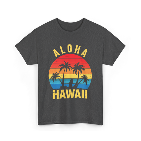 Aloha Hawaii Palm Beach T-Shirt - Dark Heather