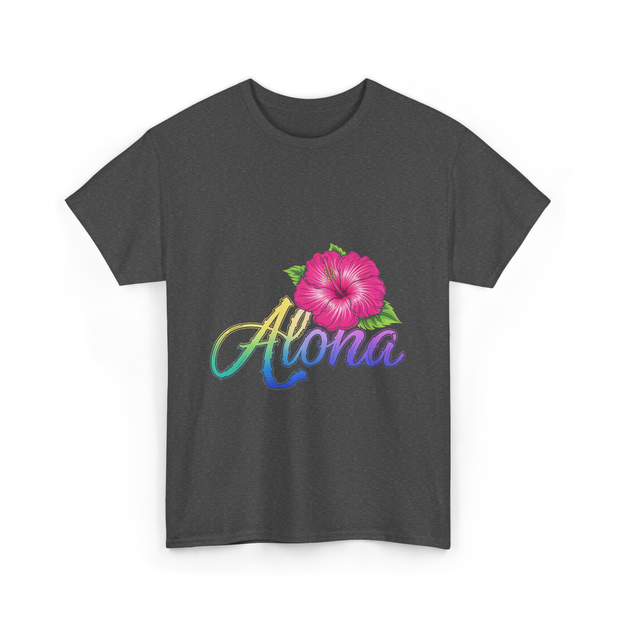 Aloha Hibiscus Spirit Aloha T-Shirt - Dark Heather