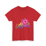 Aloha Hibiscus Spirit Aloha T-Shirt - Red