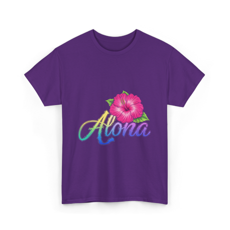 Aloha Hibiscus Spirit Aloha T-Shirt - Purple