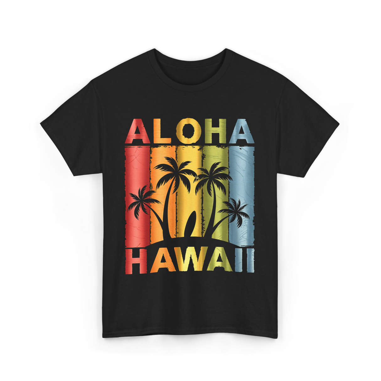 Aloha Palm Island T-Shirt - Black