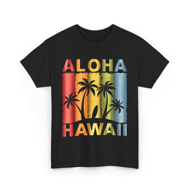 Aloha Palm Island T-Shirt - Black