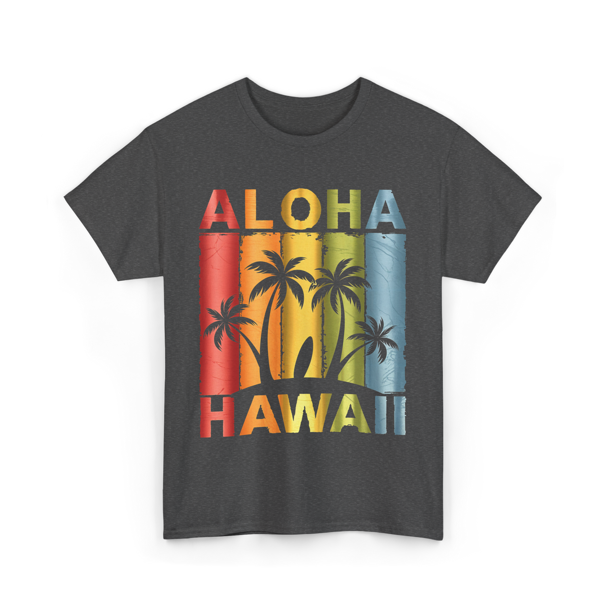 Aloha Palm Island T-Shirt - Dark Heather